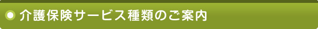 介護保険サービス種類のご案内